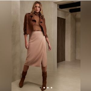 NWT Banana Republic Factory Tall Wrap Sweater Midi Skirt